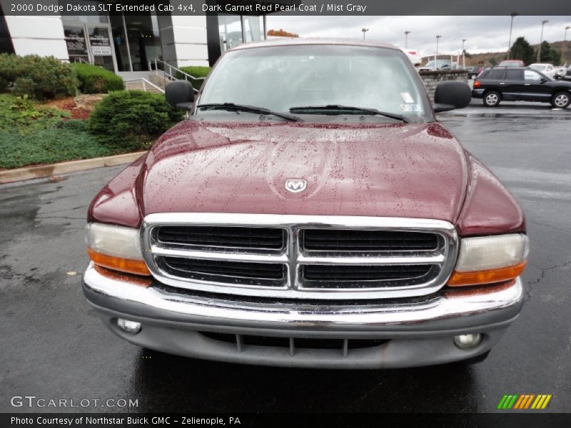 Dark Garnet Red Pearl Coat / Mist Gray 2000 Dodge Dakota SLT Extended Cab 4x4