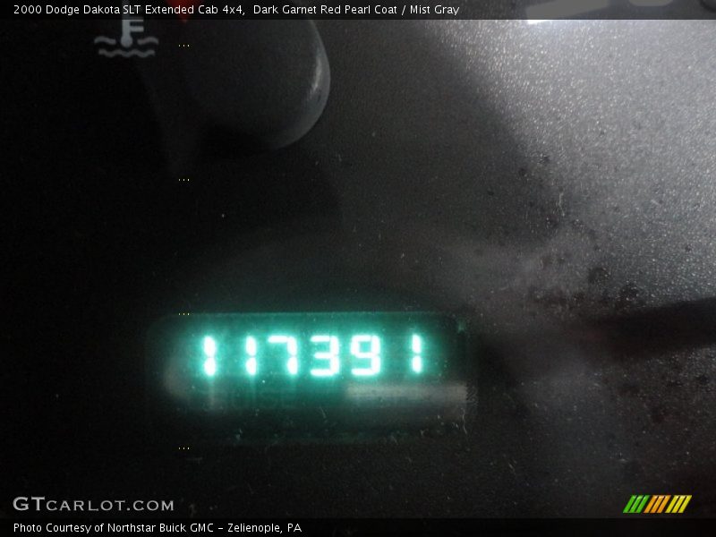Dark Garnet Red Pearl Coat / Mist Gray 2000 Dodge Dakota SLT Extended Cab 4x4