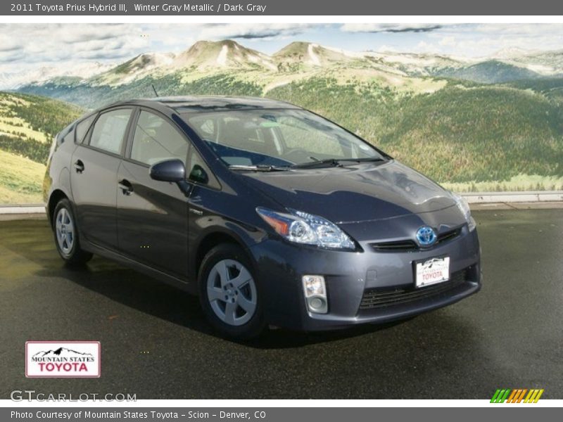 Winter Gray Metallic / Dark Gray 2011 Toyota Prius Hybrid III