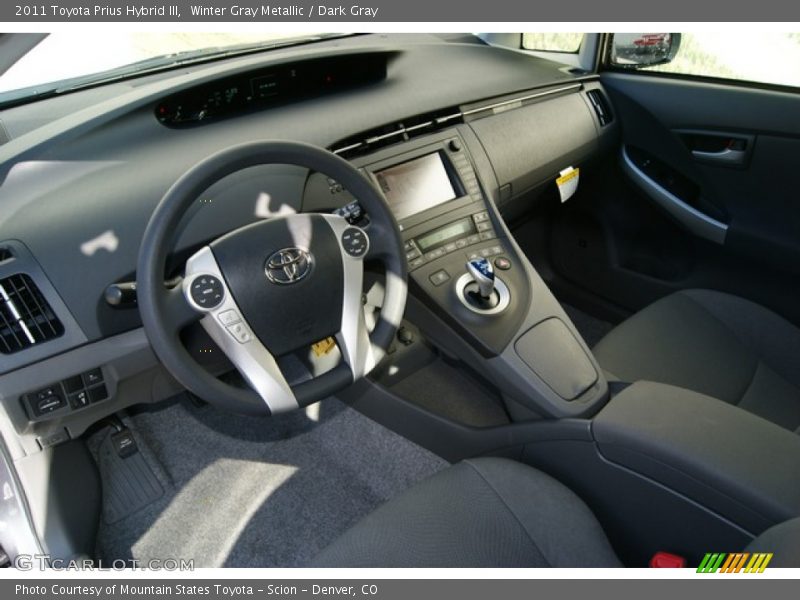 Winter Gray Metallic / Dark Gray 2011 Toyota Prius Hybrid III