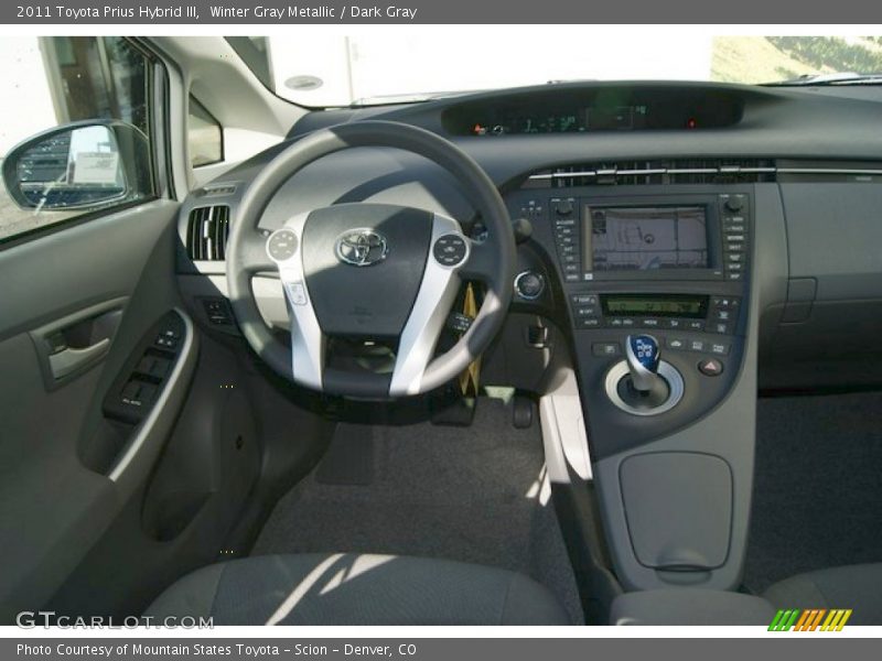 Winter Gray Metallic / Dark Gray 2011 Toyota Prius Hybrid III