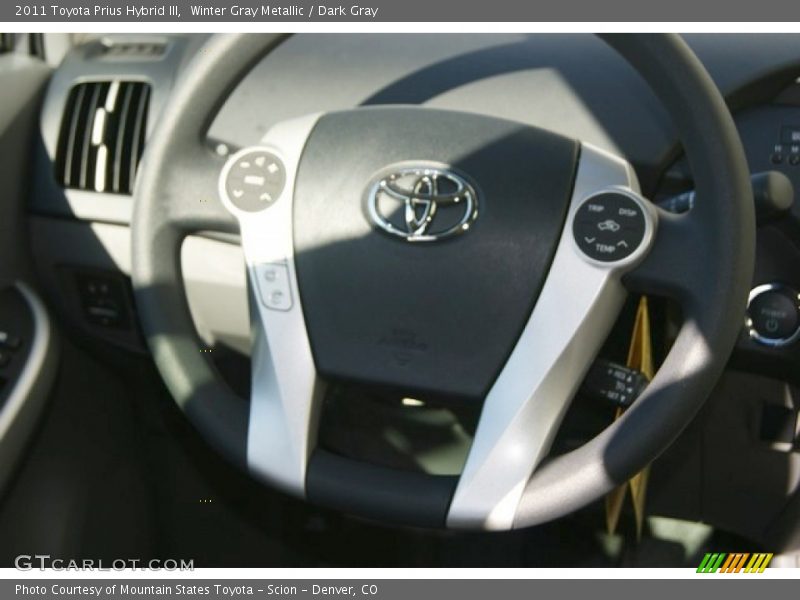 Winter Gray Metallic / Dark Gray 2011 Toyota Prius Hybrid III