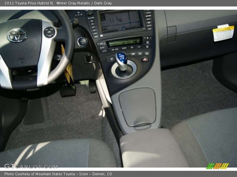 Winter Gray Metallic / Dark Gray 2011 Toyota Prius Hybrid III