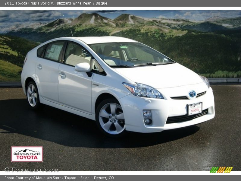 Blizzard White Pearl / Bisque 2011 Toyota Prius Hybrid V