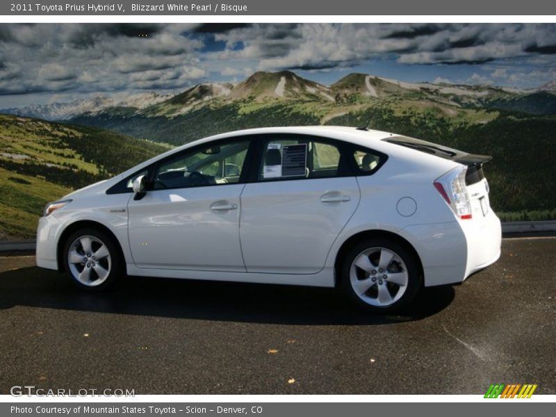 Blizzard White Pearl / Bisque 2011 Toyota Prius Hybrid V