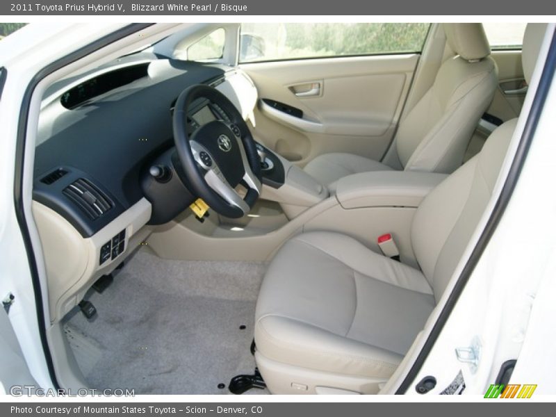 Blizzard White Pearl / Bisque 2011 Toyota Prius Hybrid V