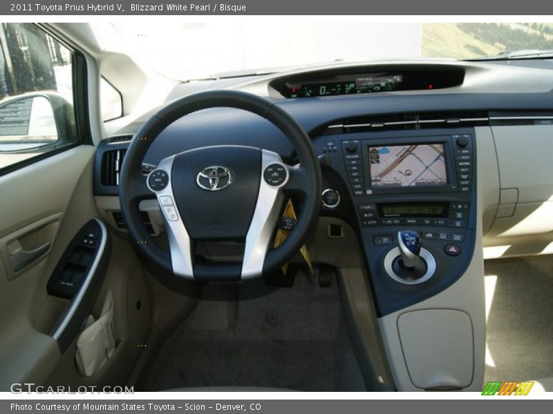 Blizzard White Pearl / Bisque 2011 Toyota Prius Hybrid V