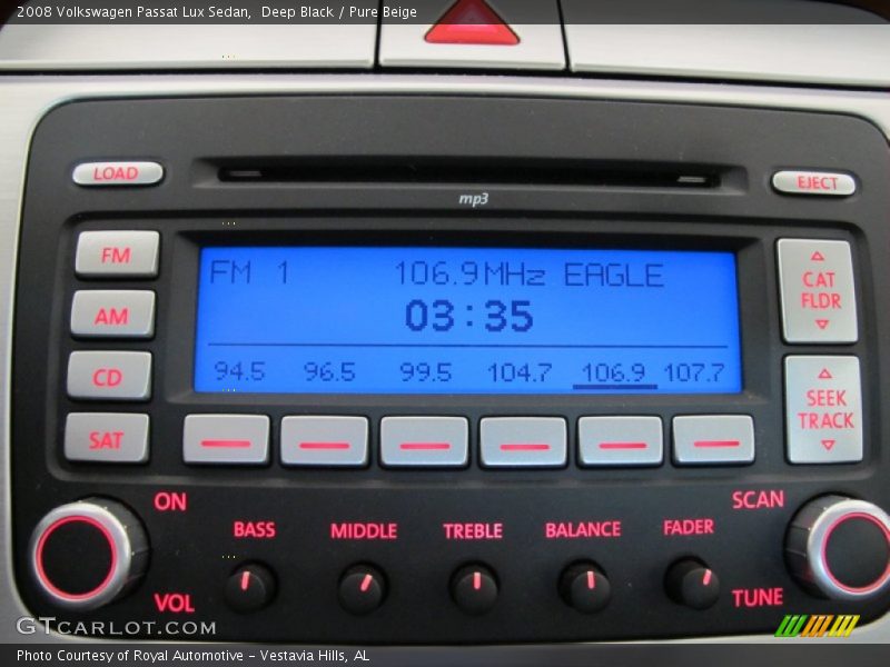 Deep Black / Pure Beige 2008 Volkswagen Passat Lux Sedan