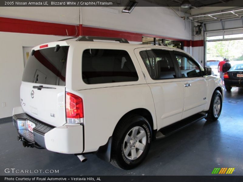 Blizzard White / Graphite/Titanium 2005 Nissan Armada LE