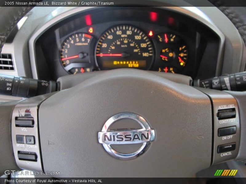 Blizzard White / Graphite/Titanium 2005 Nissan Armada LE