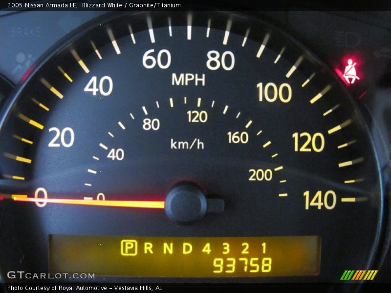 Blizzard White / Graphite/Titanium 2005 Nissan Armada LE