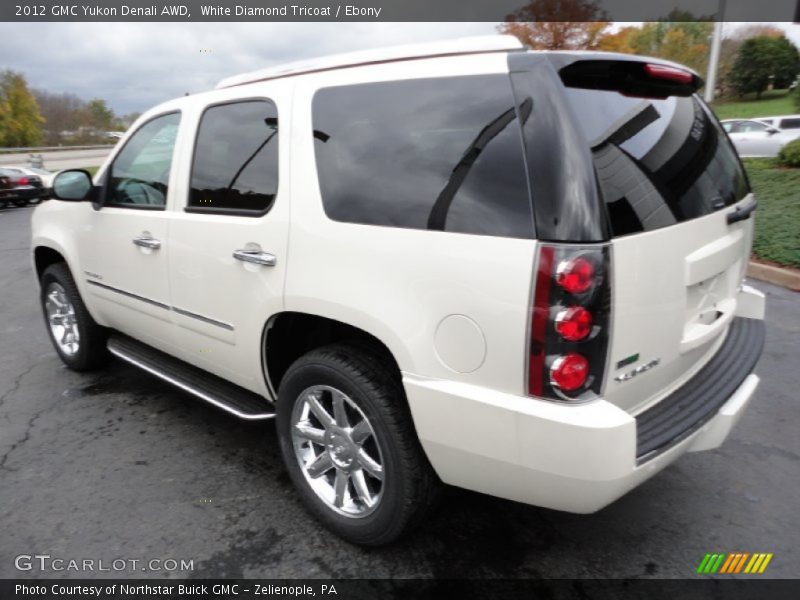 White Diamond Tricoat / Ebony 2012 GMC Yukon Denali AWD