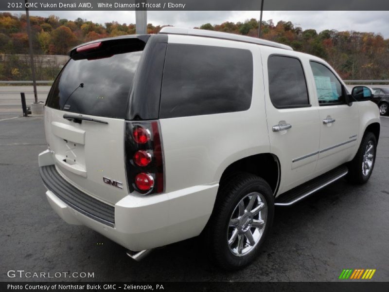 White Diamond Tricoat / Ebony 2012 GMC Yukon Denali AWD