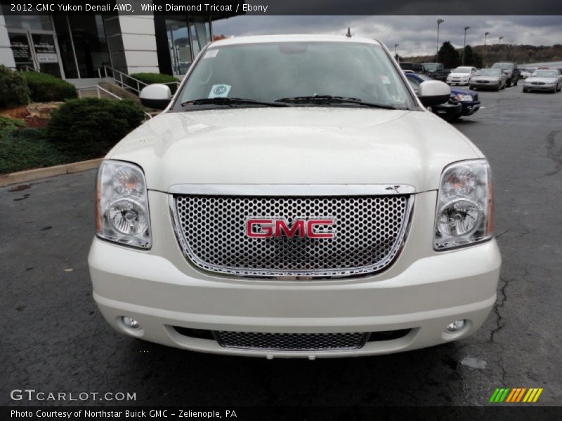 White Diamond Tricoat / Ebony 2012 GMC Yukon Denali AWD