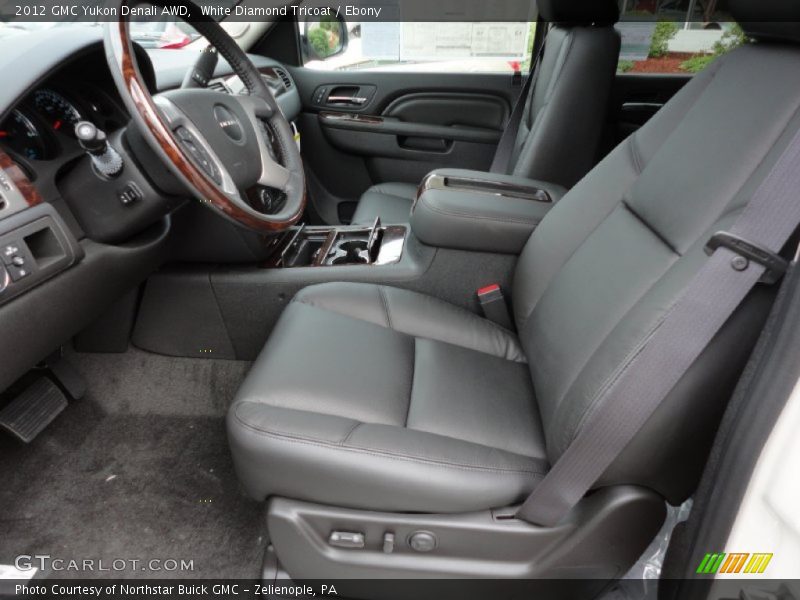 White Diamond Tricoat / Ebony 2012 GMC Yukon Denali AWD