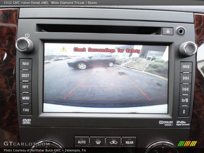 White Diamond Tricoat / Ebony 2012 GMC Yukon Denali AWD