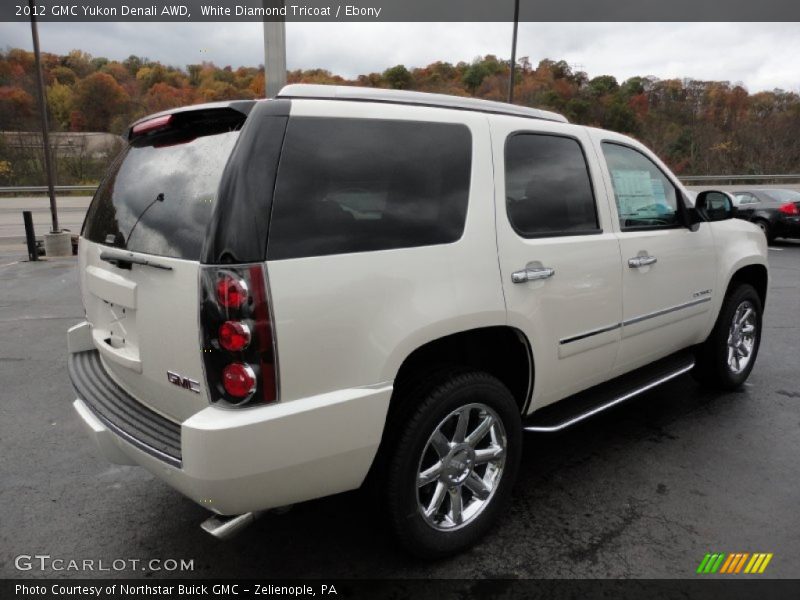 White Diamond Tricoat / Ebony 2012 GMC Yukon Denali AWD