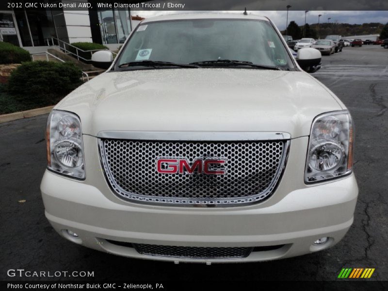 White Diamond Tricoat / Ebony 2012 GMC Yukon Denali AWD