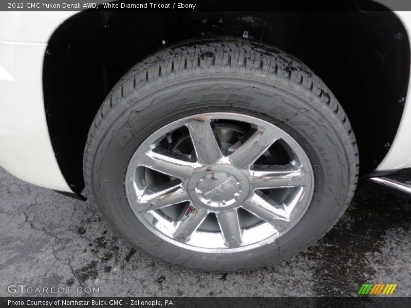 White Diamond Tricoat / Ebony 2012 GMC Yukon Denali AWD