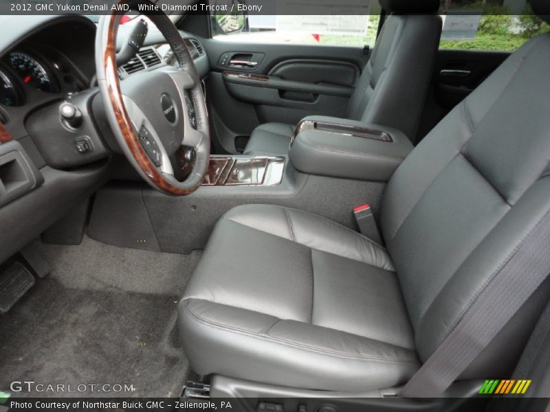 White Diamond Tricoat / Ebony 2012 GMC Yukon Denali AWD