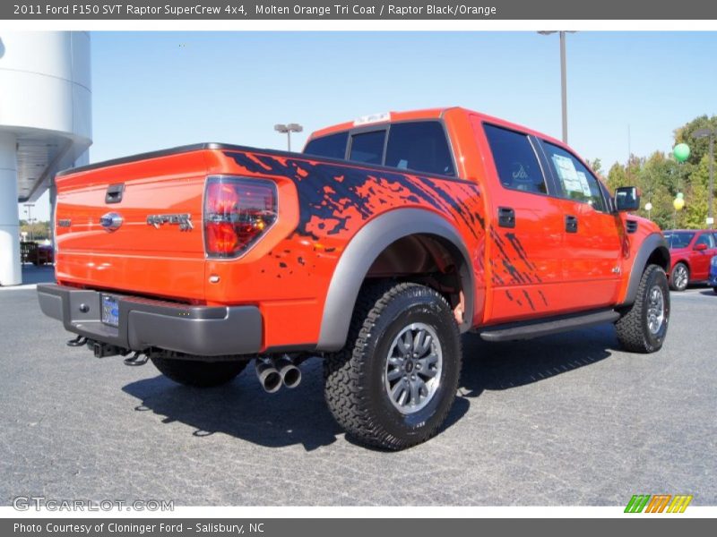 Molten Orange Tri Coat / Raptor Black/Orange 2011 Ford F150 SVT Raptor SuperCrew 4x4