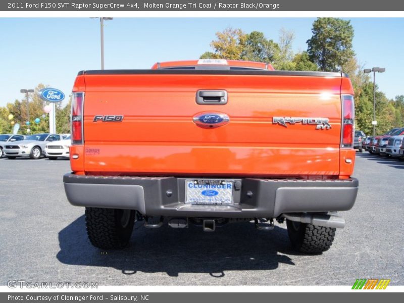 Molten Orange Tri Coat / Raptor Black/Orange 2011 Ford F150 SVT Raptor SuperCrew 4x4