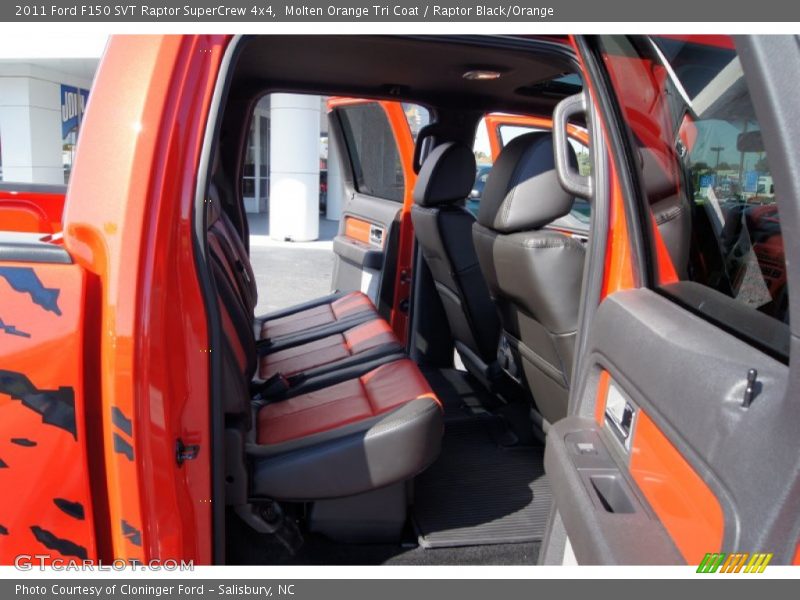  2011 F150 SVT Raptor SuperCrew 4x4 Raptor Black/Orange Interior