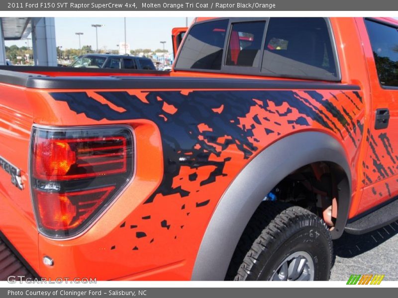 Molten Orange Tri Coat / Raptor Black/Orange 2011 Ford F150 SVT Raptor SuperCrew 4x4