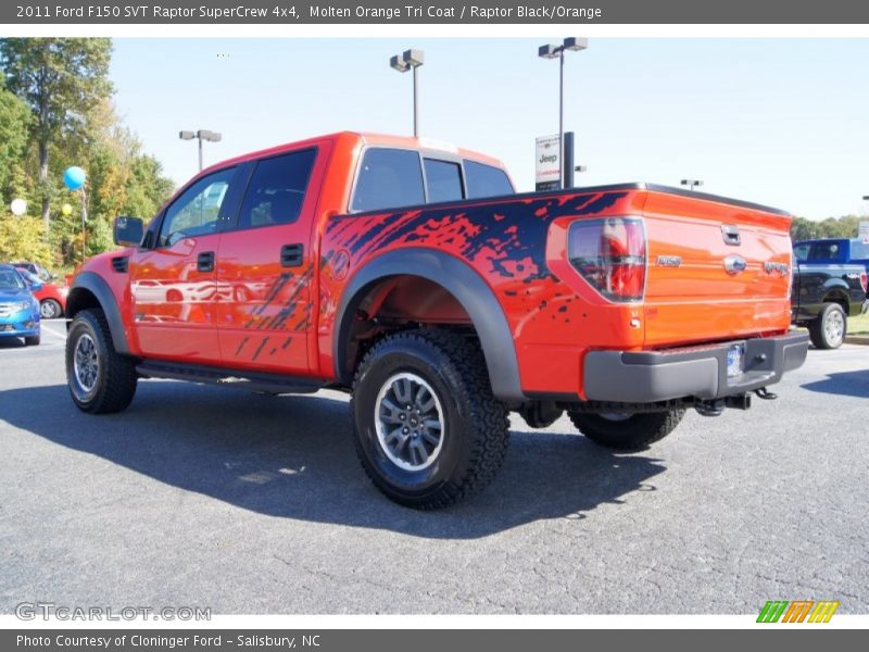  2011 F150 SVT Raptor SuperCrew 4x4 Molten Orange Tri Coat