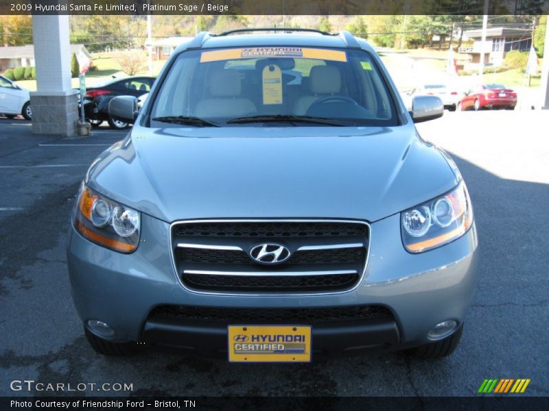 Platinum Sage / Beige 2009 Hyundai Santa Fe Limited