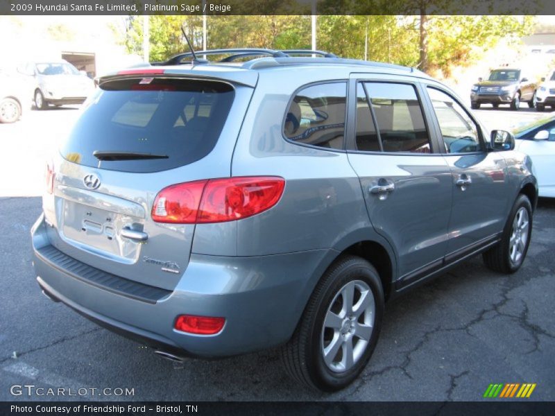 Platinum Sage / Beige 2009 Hyundai Santa Fe Limited