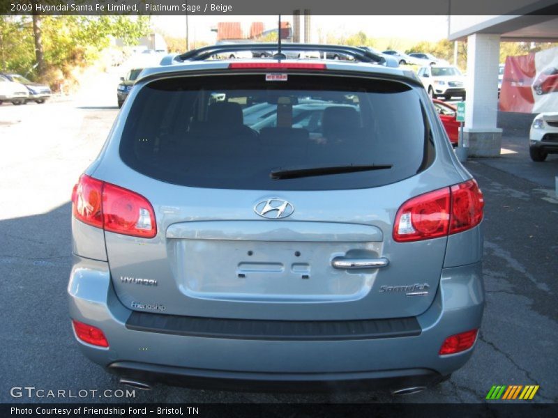 Platinum Sage / Beige 2009 Hyundai Santa Fe Limited