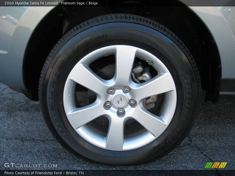 Platinum Sage / Beige 2009 Hyundai Santa Fe Limited