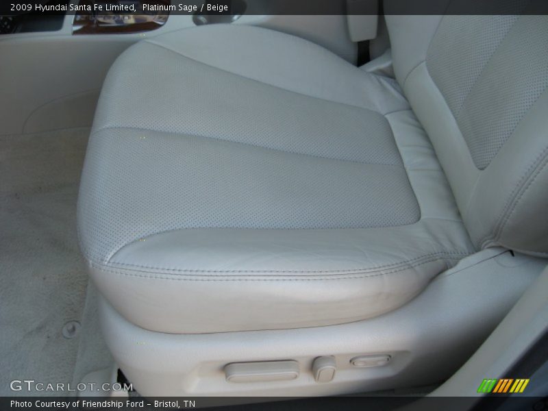 Platinum Sage / Beige 2009 Hyundai Santa Fe Limited