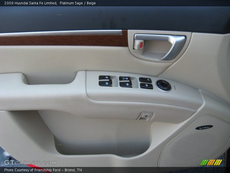 Platinum Sage / Beige 2009 Hyundai Santa Fe Limited