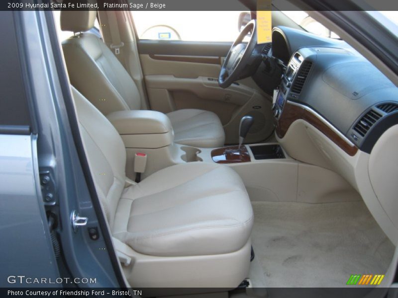 Platinum Sage / Beige 2009 Hyundai Santa Fe Limited