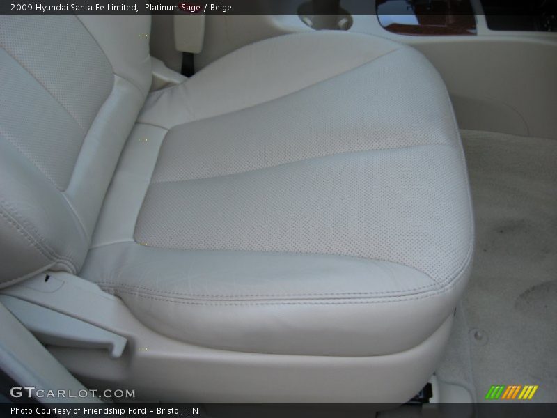 Platinum Sage / Beige 2009 Hyundai Santa Fe Limited