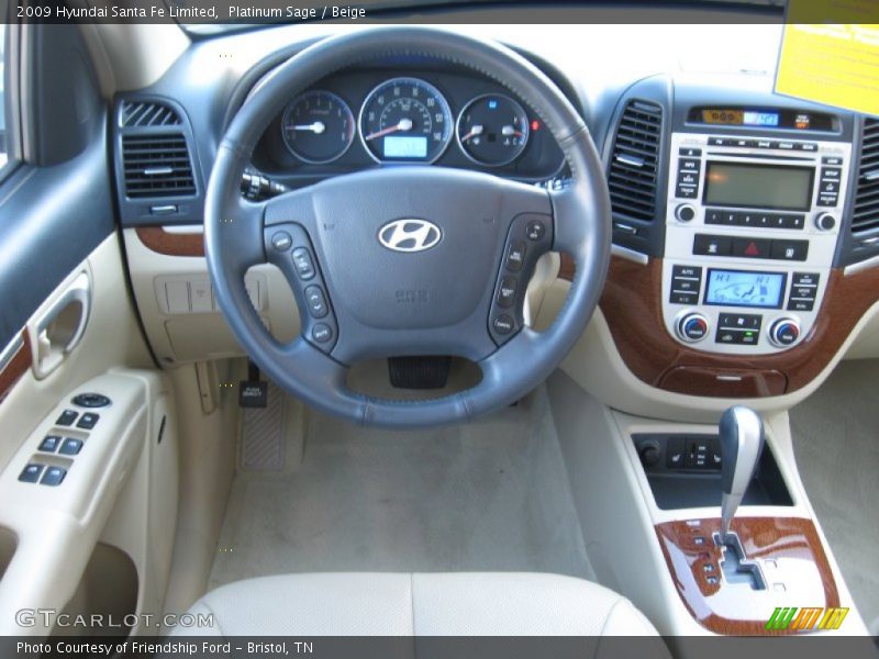 Platinum Sage / Beige 2009 Hyundai Santa Fe Limited