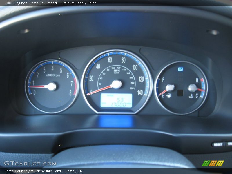 Platinum Sage / Beige 2009 Hyundai Santa Fe Limited