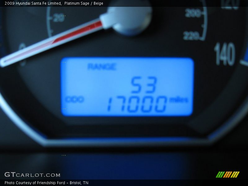 Platinum Sage / Beige 2009 Hyundai Santa Fe Limited