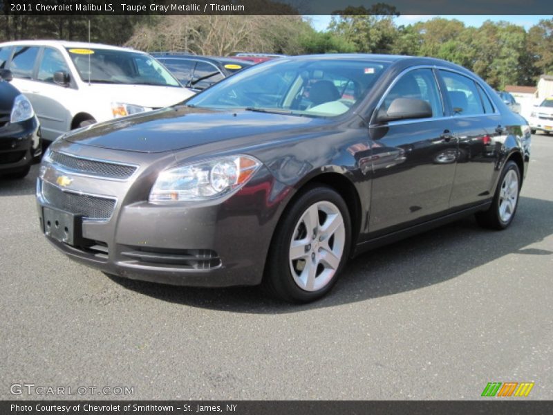 Taupe Gray Metallic / Titanium 2011 Chevrolet Malibu LS