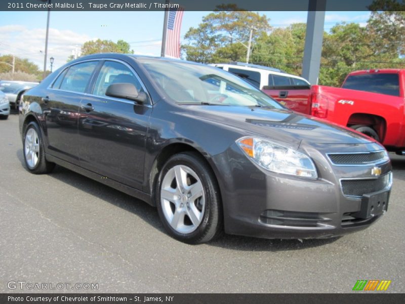 Taupe Gray Metallic / Titanium 2011 Chevrolet Malibu LS