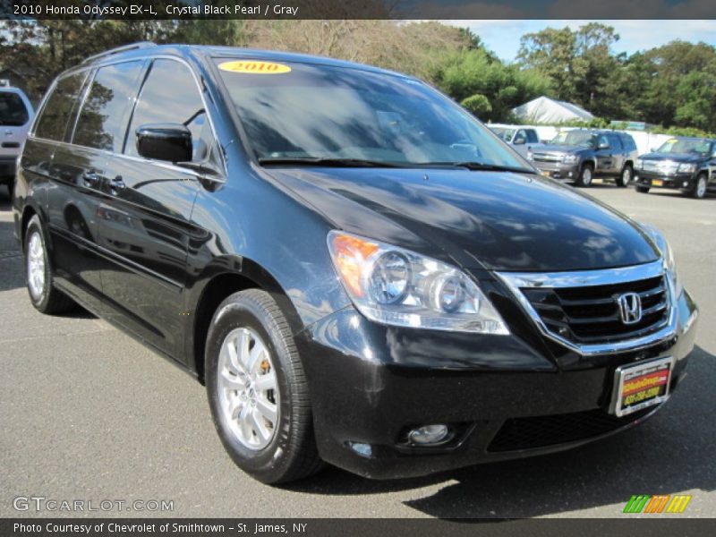 Crystal Black Pearl / Gray 2010 Honda Odyssey EX-L
