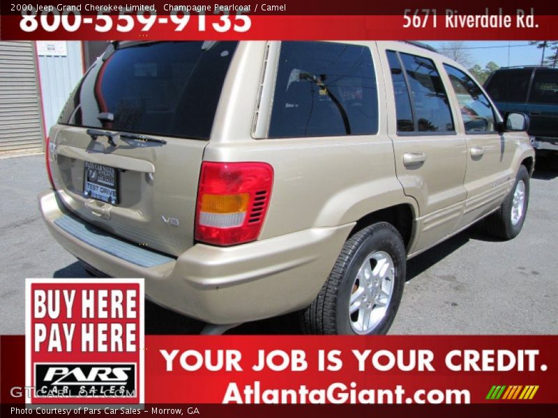 Champagne Pearlcoat / Camel 2000 Jeep Grand Cherokee Limited