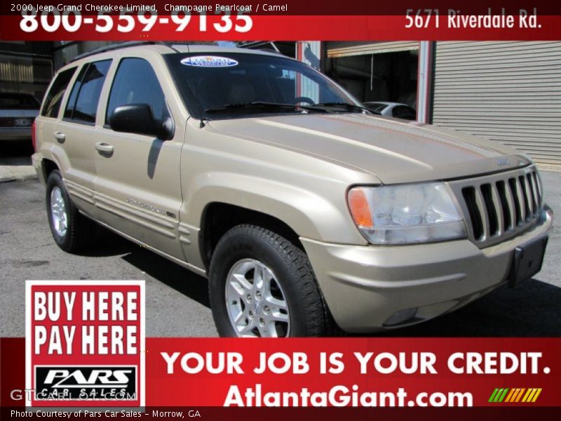 Champagne Pearlcoat / Camel 2000 Jeep Grand Cherokee Limited