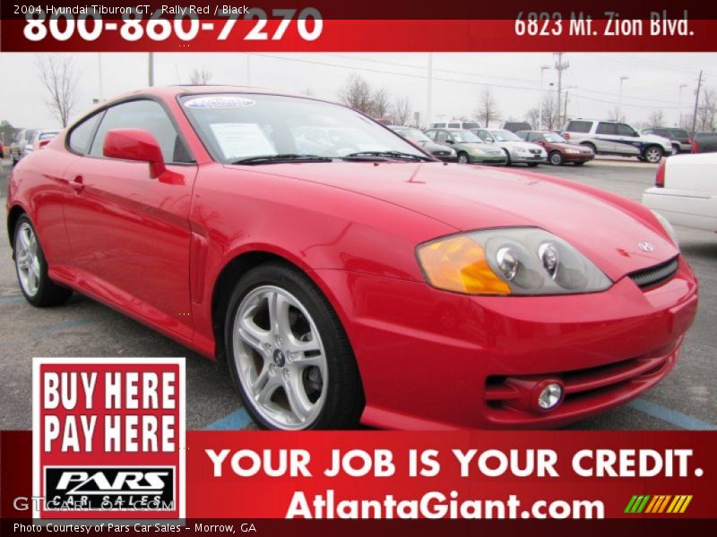 Rally Red / Black 2004 Hyundai Tiburon GT