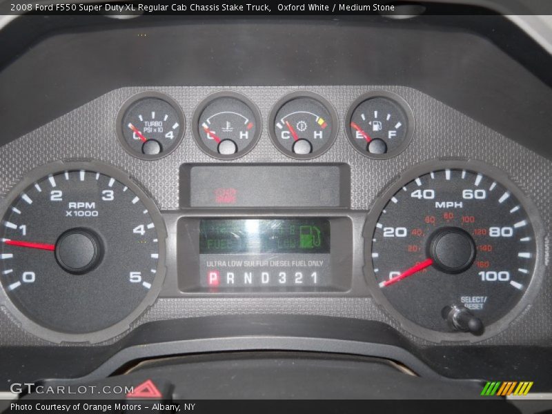  2008 F550 Super Duty XL Regular Cab Chassis Stake Truck XL Regular Cab Chassis Stake Truck Gauges