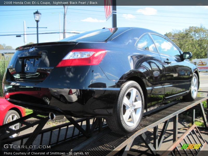 Nighthawk Black Pearl / Black 2008 Honda Civic EX-L Coupe