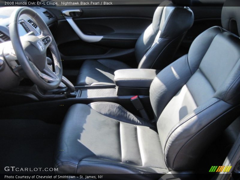 Nighthawk Black Pearl / Black 2008 Honda Civic EX-L Coupe