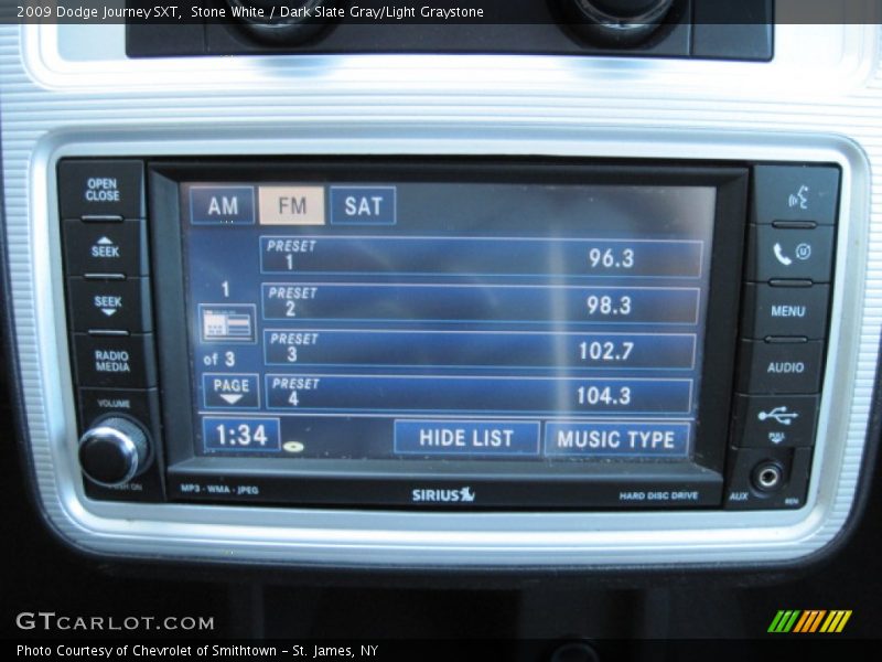 Stone White / Dark Slate Gray/Light Graystone 2009 Dodge Journey SXT